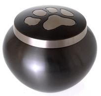 Pewter Single Paw Print Urn