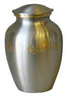 Classic Pewter Paw Print Urn