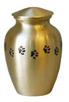 Classic Brass Paw Print Urn