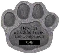 Faithful Friend Paw Print Garden Memorial